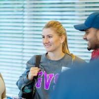 alumni and panelists talk